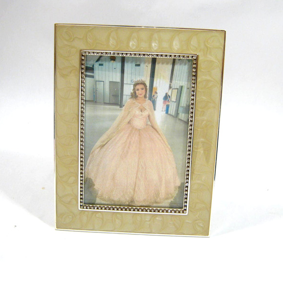 Rhinestone accent Marbled finish Arte de Casa Photo Frame Picture Holder 4x6 - Picture 2 of 8